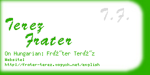 terez frater business card